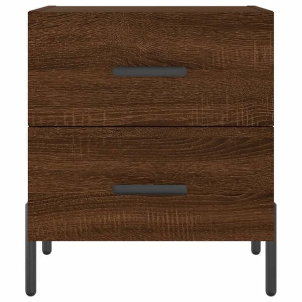 vidaXL Yöpöydät 2 kpl ruskea tammi 40x35x47,5 cm tekninen puu