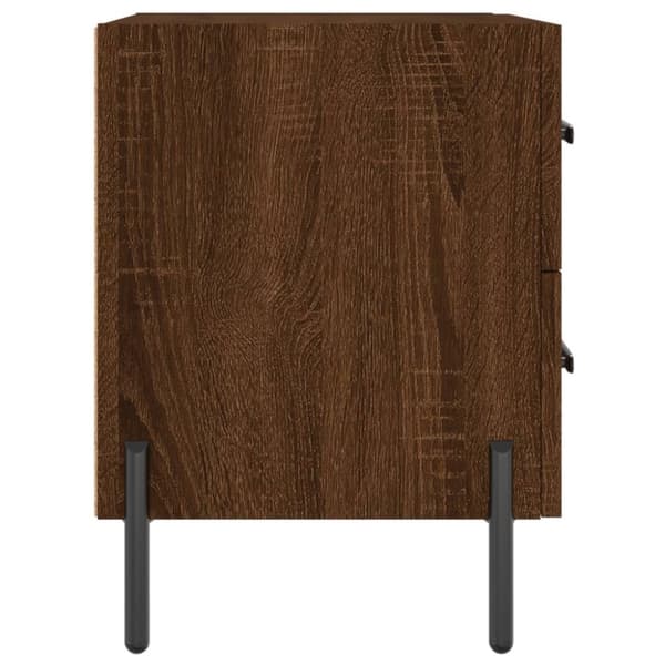vidaXL Yöpöydät 2 kpl ruskea tammi 40x35x47,5 cm tekninen puu