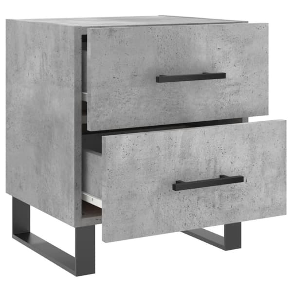 vidaXL sengeborde 2 stk. 40x35x47,5 cm konstrueret træ betongrå