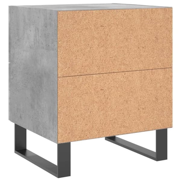 vidaXL sengeborde 2 stk. 40x35x47,5 cm konstrueret træ betongrå