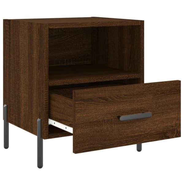 vidaXL Nattbord 2 stk brun eik 40x35x47,5 cm konstruert tre