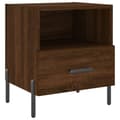 Miniatyrbilde 5 av 11: vidaXL Nattbord 2 stk brun eik 40x35x47,5 cm konstruert tre