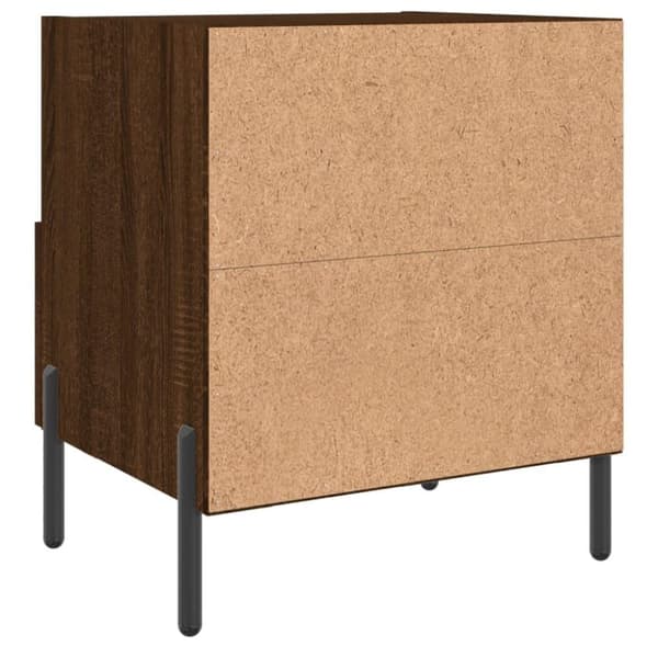 vidaXL Nattbord 2 stk brun eik 40x35x47,5 cm konstruert tre