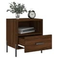Miniatyrbilde 2 av 11: vidaXL Nattbord 2 stk brun eik 40x35x47,5 cm konstruert tre