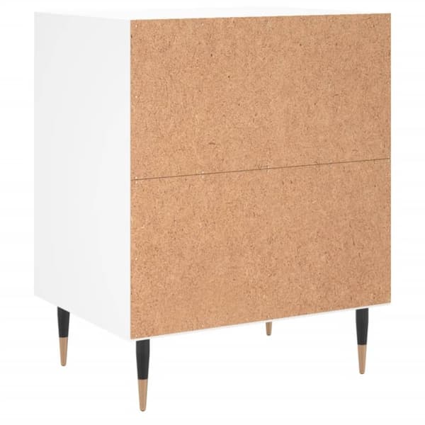 vidaXL Nattbord 2 stk hvit 40x30x50 cm konstruert tre