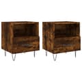Miniatyrbilde 1 av 11: vidaXL Nattbord 2 stk røkt eik 40x35x47,5 cm konstruert tre