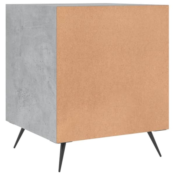 vidaXL Sängbord betonggrå 40x40x50 cm konstruerat trä