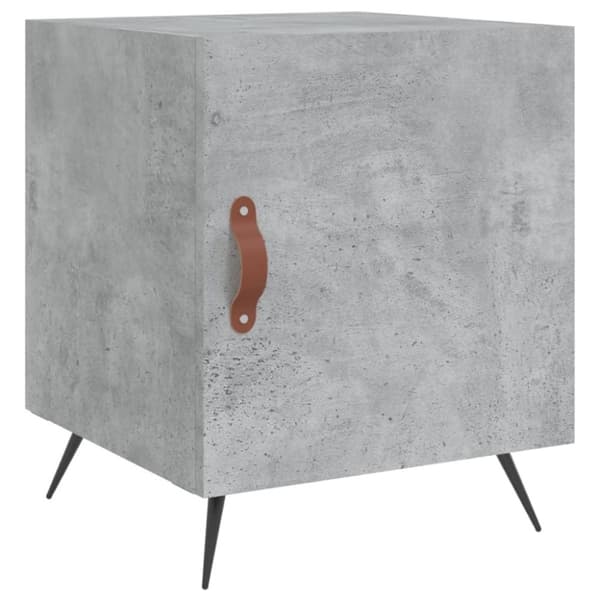 vidaXL Sängbord betonggrå 40x40x50 cm konstruerat trä