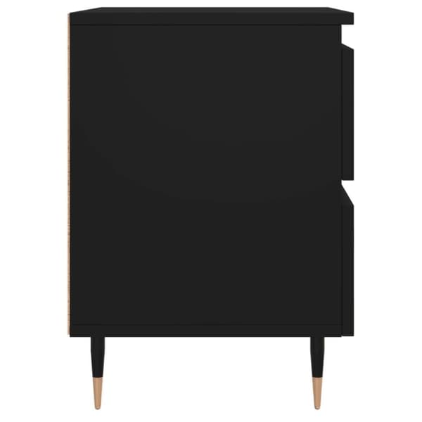 vidaXL Yöpöydät 2 kpl musta 40x35x50 cm tekninen puu