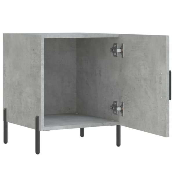 vidaXL Sängbord betonggrå 40x40x50 cm konstruerat trä