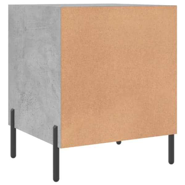 vidaXL Sängbord betonggrå 40x40x50 cm konstruerat trä