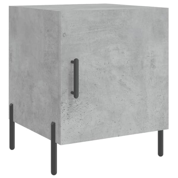 vidaXL Sängbord betonggrå 40x40x50 cm konstruerat trä
