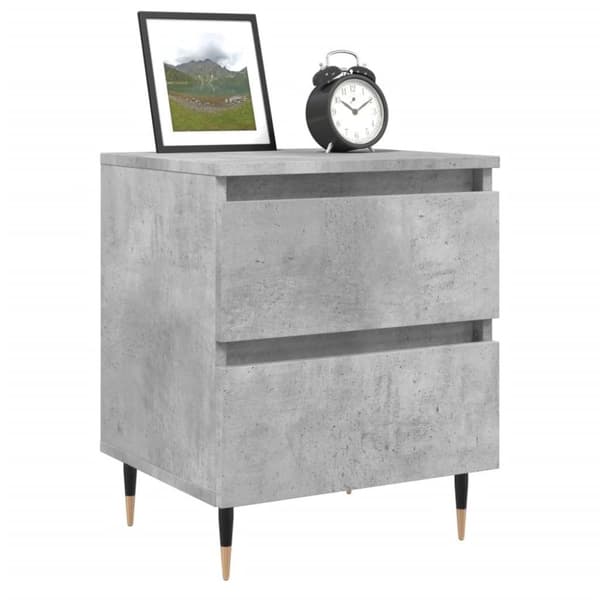 vidaXL sengebord 40x35x50 cm konstrueret træ betongrå