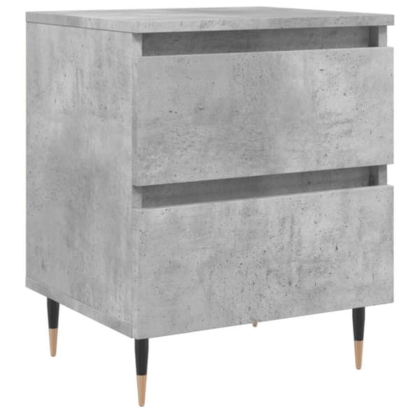 vidaXL sengebord 40x35x50 cm konstrueret træ betongrå