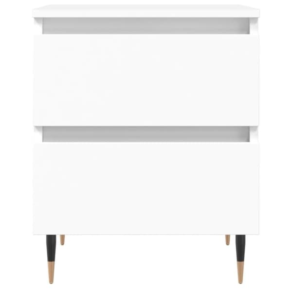 vidaXL sengeborde 2 stk. 40x35x50 cm konstrueret træ hvid