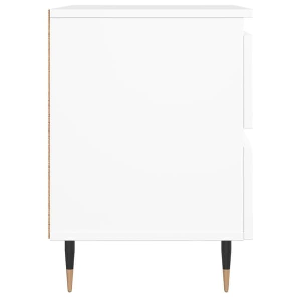 vidaXL sengeborde 2 stk. 40x35x50 cm konstrueret træ hvid