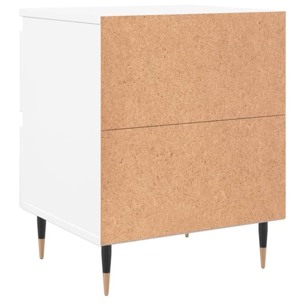 vidaXL sengeborde 2 stk. 40x35x50 cm konstrueret træ hvid