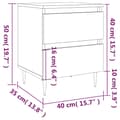 Miniatyrbillede 10 af 11: vidaXL sengeborde 2 stk. 40x35x50 cm konstrueret træ hvid