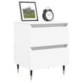 Miniatyrbillede 2 af 11: vidaXL sengeborde 2 stk. 40x35x50 cm konstrueret træ hvid