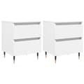 Miniatyrbillede 1 af 11: vidaXL sengeborde 2 stk. 40x35x50 cm konstrueret træ hvid
