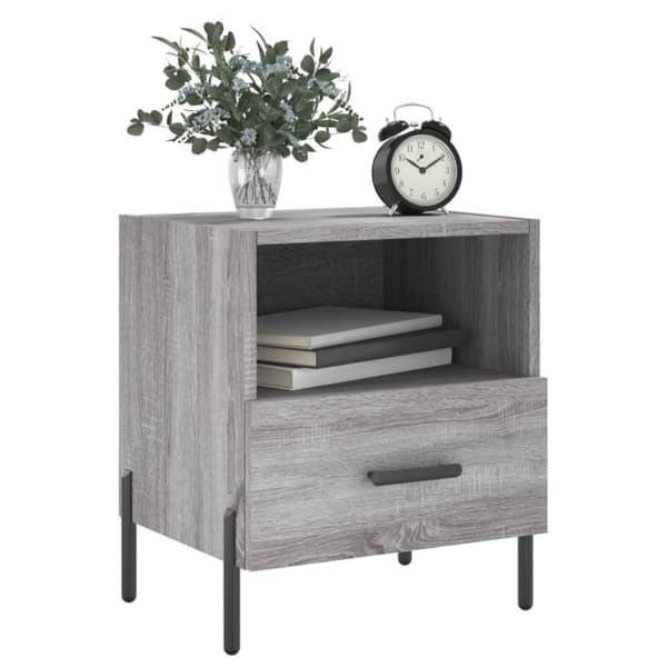 vidaXL Yöpöydät 2 kpl harmaa Sonoma 40x35x47,5 cm tekninen puu