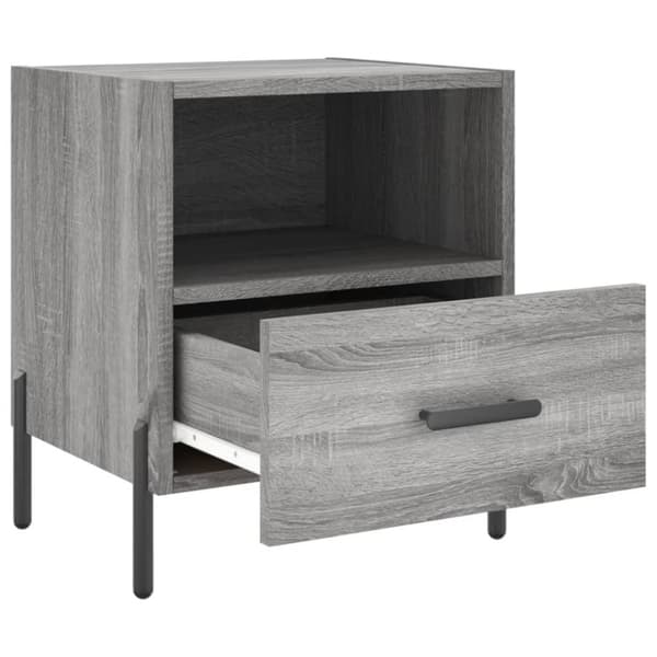 vidaXL Yöpöydät 2 kpl harmaa Sonoma 40x35x47,5 cm tekninen puu
