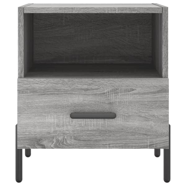vidaXL Yöpöydät 2 kpl harmaa Sonoma 40x35x47,5 cm tekninen puu