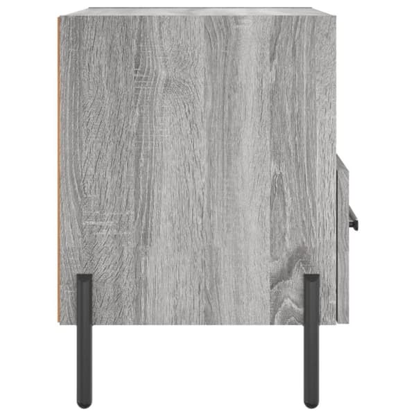 vidaXL Yöpöydät 2 kpl harmaa Sonoma 40x35x47,5 cm tekninen puu