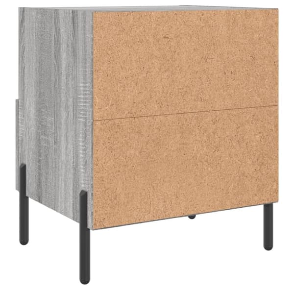 vidaXL Yöpöydät 2 kpl harmaa Sonoma 40x35x47,5 cm tekninen puu