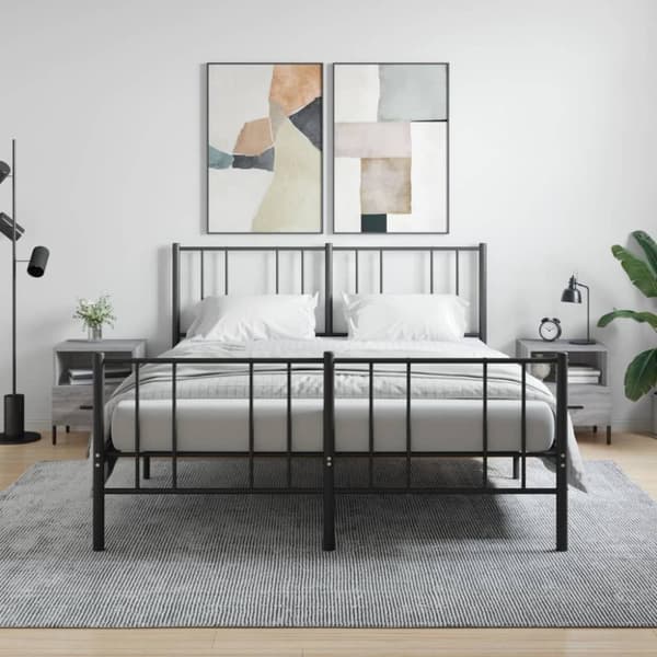 vidaXL Yöpöydät 2 kpl harmaa Sonoma 40x35x47,5 cm tekninen puu