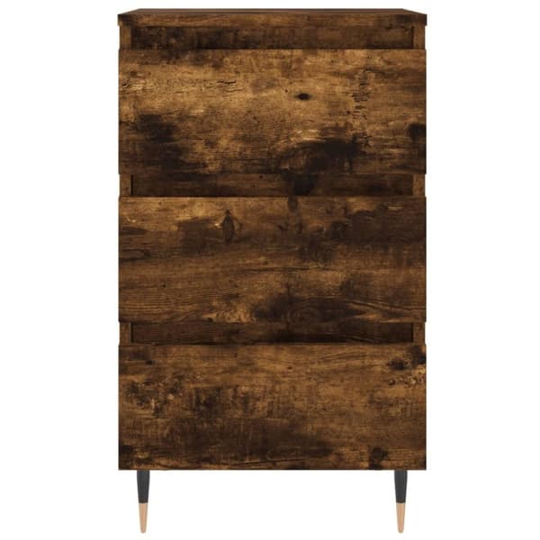vidaXL sengebord 40x35x69 cm konstrueret træ røget egetræsfarve