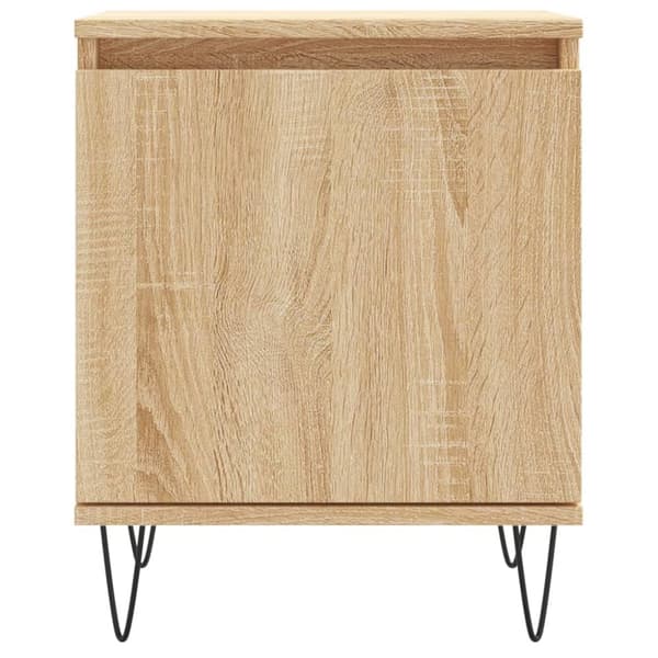 vidaXL sengeborde 2 stk. 40x30x50 cm konstrueret træ sonoma-eg