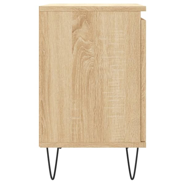 vidaXL sengeborde 2 stk. 40x30x50 cm konstrueret træ sonoma-eg