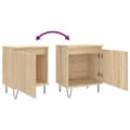 Miniatyrbillede 9 af 11: vidaXL sengeborde 2 stk. 40x30x50 cm konstrueret træ sonoma-eg