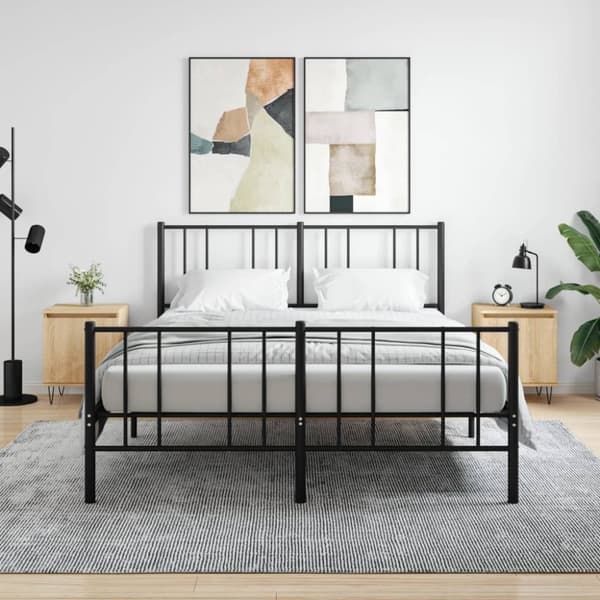vidaXL sengeborde 2 stk. 40x30x50 cm konstrueret træ sonoma-eg