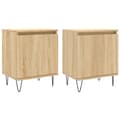 Miniatyrbillede 1 af 11: vidaXL sengeborde 2 stk. 40x30x50 cm konstrueret træ sonoma-eg