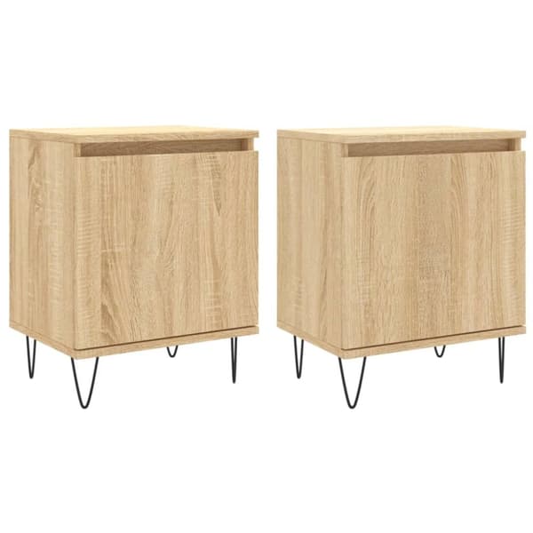 vidaXL Nattbord 2 stk sonoma eik 40x30x50 cm konstruert tre