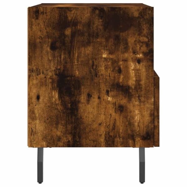 vidaXL Nattbord røkt eik 40x35x47,5 cm konstruert tre