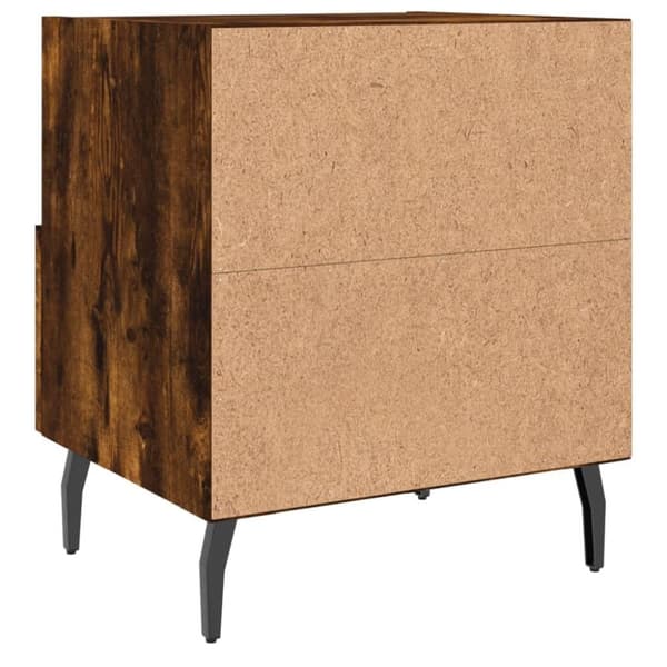 vidaXL Nattbord røkt eik 40x35x47,5 cm konstruert tre