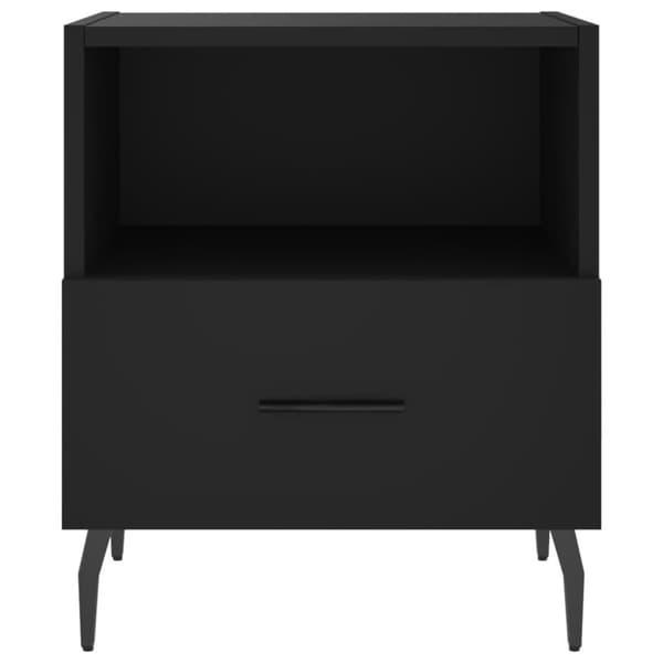 vidaXL Sängbord 2 st svart 40x35x47,5 cm konstruerat trä