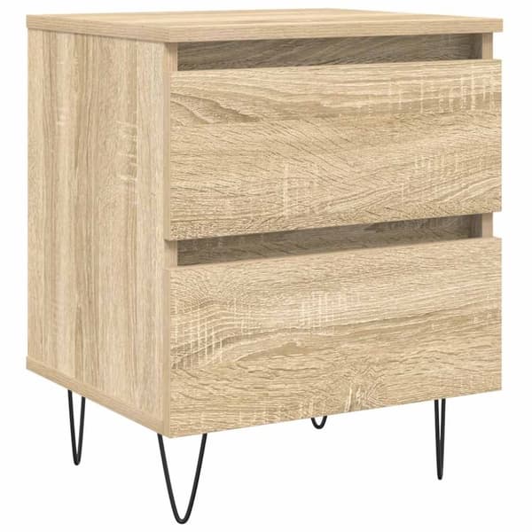 vidaXL sengebord 40x35x50 cm konstrueret træ sonoma-eg
