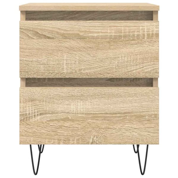 vidaXL sengebord 40x35x50 cm konstrueret træ sonoma-eg