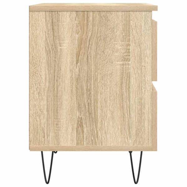 vidaXL sengebord 40x35x50 cm konstrueret træ sonoma-eg