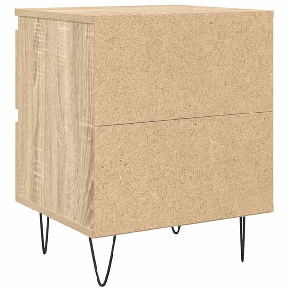 vidaXL sengebord 40x35x50 cm konstrueret træ sonoma-eg