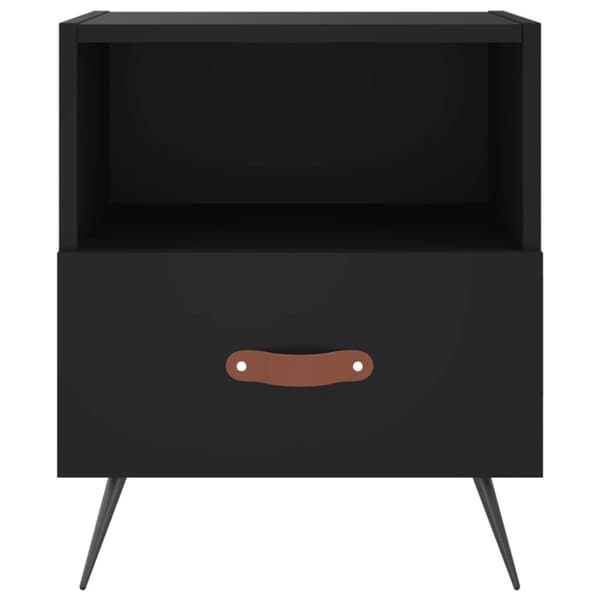 vidaXL Yöpöydät 2 kpl musta 40x35x47,5 cm tekninen puu