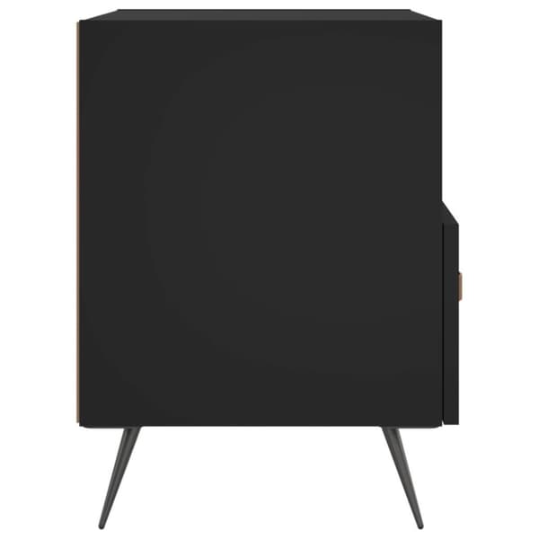 vidaXL Yöpöydät 2 kpl musta 40x35x47,5 cm tekninen puu