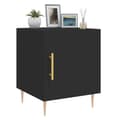 Miniatyrbilde 3 av 11: vidaXL Nattbord svart 40x40x50 cm konstruert tre