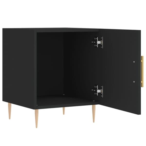 vidaXL Nattbord svart 40x40x50 cm konstruert tre