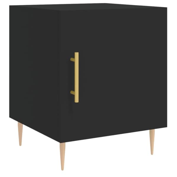 vidaXL Nattbord svart 40x40x50 cm konstruert tre