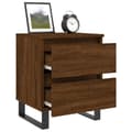Miniatyrbilde 3 av 11: vidaXL Nattbord 2 stk brun eik 40x35x50 cm konstruert tre